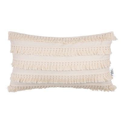 Moroccan Boho Chic Cushion Cover with Stylish Tassels - Elegant Home Decor Accent