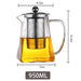 Square Borosilicate Glass Teapot with Built-In Tea Infuser - 500ml Capacity