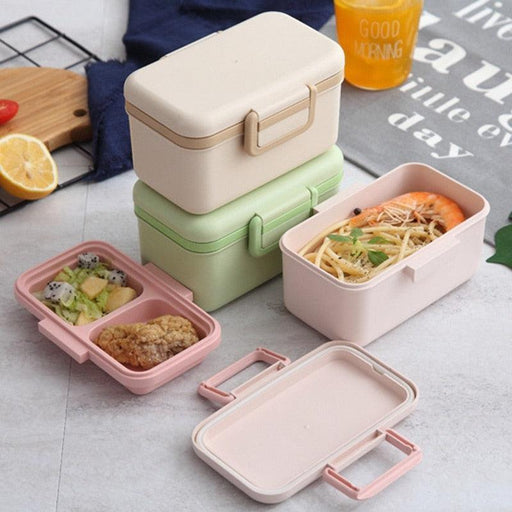 BPA Free Bamboo Lunch Box Eco-friendly Microwaveable - Très Elite