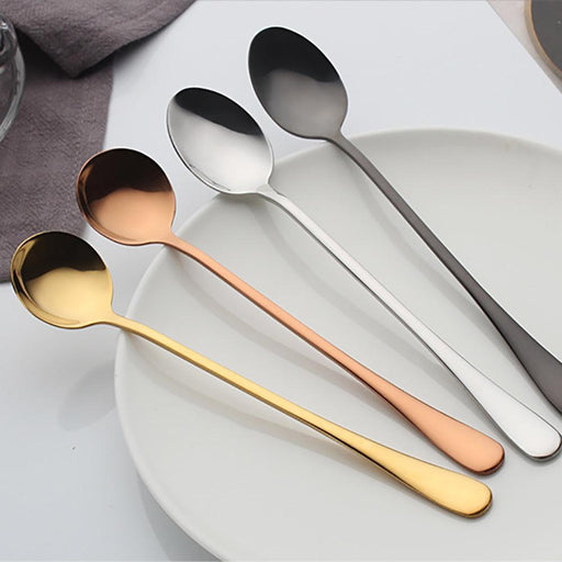 Colorful Stainless Steel Tea Spoon Set - Elegant Kitchen Utensil Gift