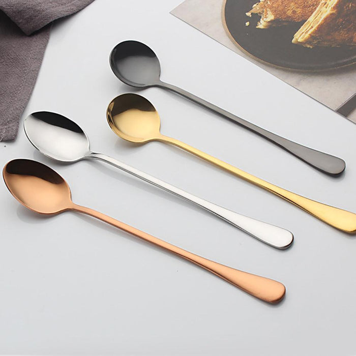 Vibrant Stainless Steel Teaspoon Set - Elegant Kitchen Essential