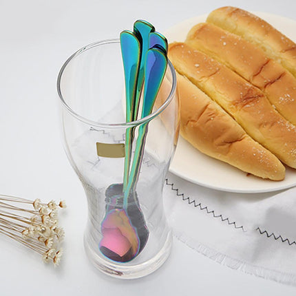 Colorful Stainless Steel Teaspoon Set - Stylish Dining Accessory