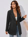 Sophisticated Solid Color Women's Open Front Blazer by Jakoto
