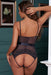 Lacy Seduction Sheer Tie-Up Teddy Lingerie