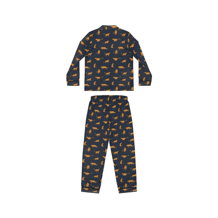 Luxurious Leopard Print Women's Custom Satin Pajama Set