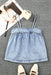 Effortless Style Denim Camisole with Smocked Detail and Adjustable Straps