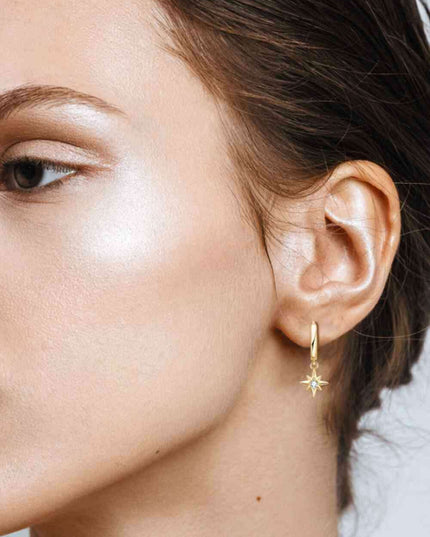 Starlit Elegance Moissanite Drop Earrings