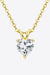 Lab-Created Diamond Heart Pendant Necklace in Silver