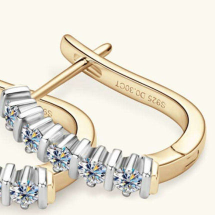 Elegant Moissanite Silver Stud Earrings in a Luxurious Gift Presentation Box