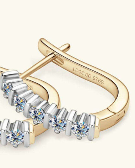 Elegant Moissanite Silver Stud Earrings in a Luxurious Gift Presentation Box