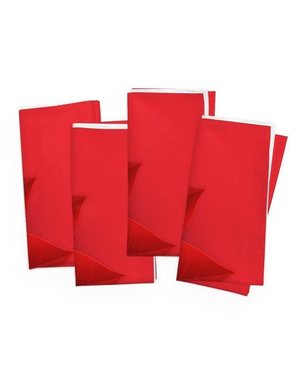 Festive Red Holiday Napkin Set - Set of 4 for Elegant Winter Gatherings