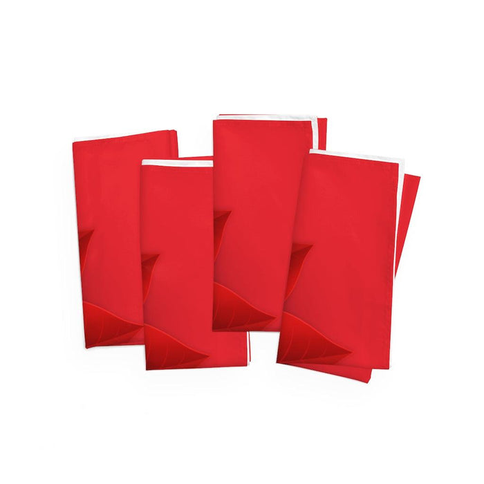 19"x19" Christmas Winter Holiday Red Napkin, Set of 4