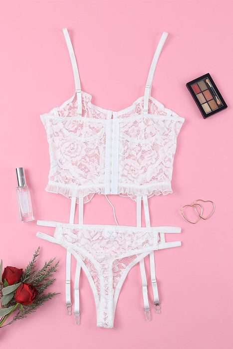 Sultry Lace-Up Lingerie Set