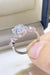 Elegant Lab Created Diamond Silver Ring with Sparkling Moissanite and Zircon Accents