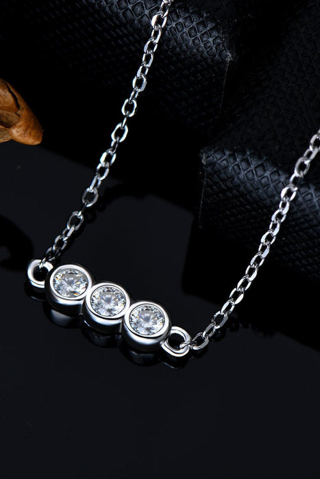 Sterling Silver Bracelet with Shimmering Moissanite Gem - Timeless Elegance