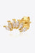 Zircon Adorned Gold-Plated Sterling Silver Earrings for a Glamorous Touch