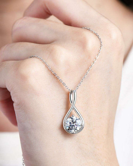 Stunning 2 Carat Lab-Grown Diamond Pendant Necklace in Sterling Silver - Versatile Charm