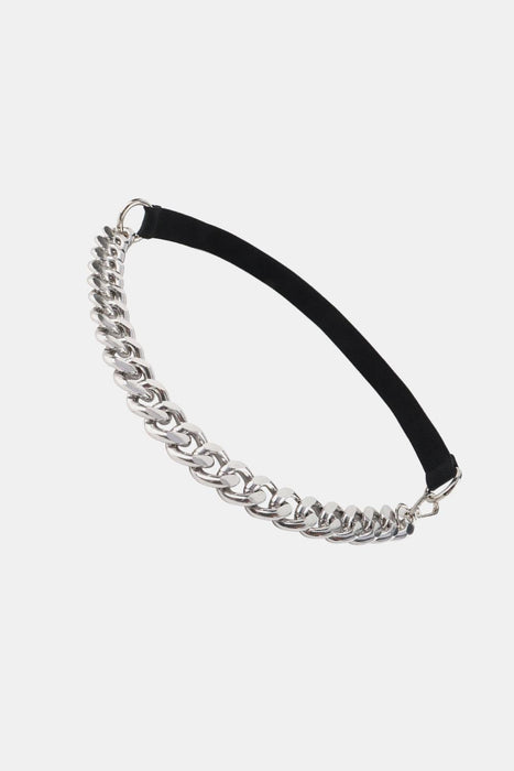 Elevate Your Look with the Half Alloy Chain Elastic Belt