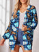 Printed Buttoned Sheer Long Sleeve Cardigan with Unique Design