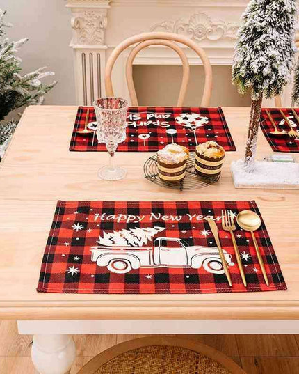 Colorful Plaid Polyester Table Mat Collection