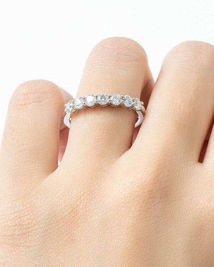 Platinum-Plated Sterling Silver Lab-Grown Diamond Ring – 0.7ct Sparkle