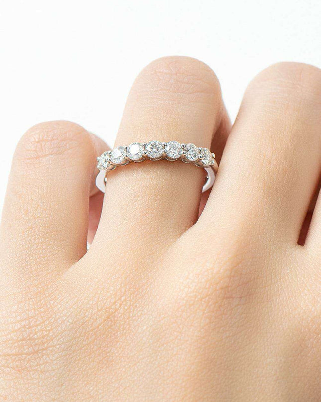 Platinum-Plated Sterling Silver Lab-Grown Diamond Ring – 0.7ct Sparkle