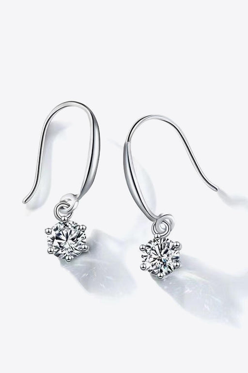 Sophisticated Lab-Created Moissanite Dangle Earrings with Zircon - 2 Carat Glamorous Sparkle