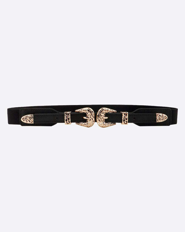 Elevate Your Style with the Double Clasp Stretch Belt
