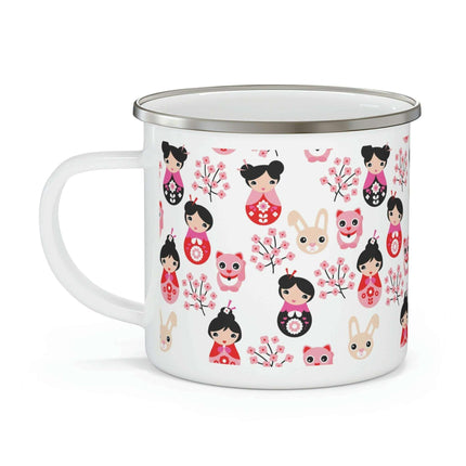 Personalized Adventure Enamel Camping Mug for Outdoor Lovers