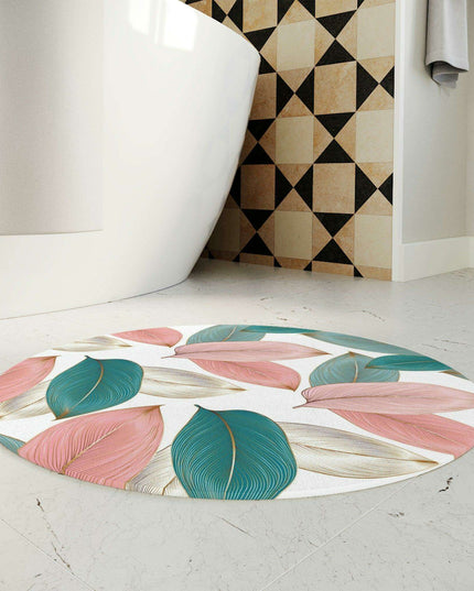 Floral Fusion Round Bath Mat