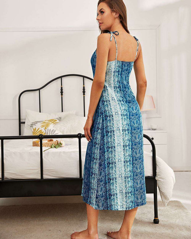 Floral Tie-Shoulder Midi Dress for Sophisticated Occasions