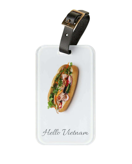 Elegant Vietnam Travel Tag: Customizable Luxe Accessory with Leather Strap