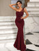 Rhinestone Adorned One-Shoulder Evening Gown