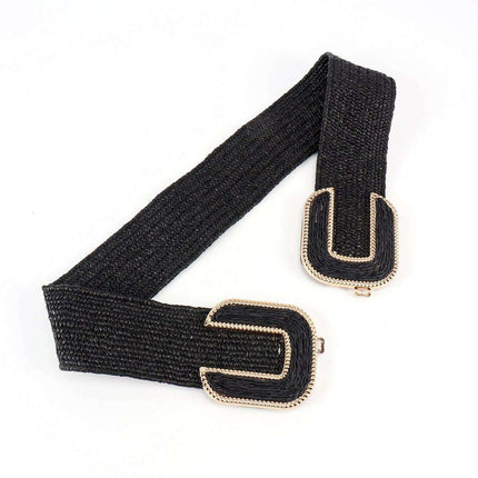 Chic Braided Waist Belt with Textured Design