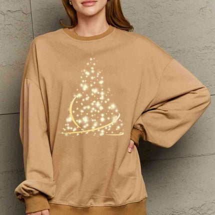 Cozy Affection Oversized Graphic Crewneck Sweater