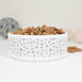 Elegant Handcrafted Ceramic Pet Bowl with Artistic Print Design