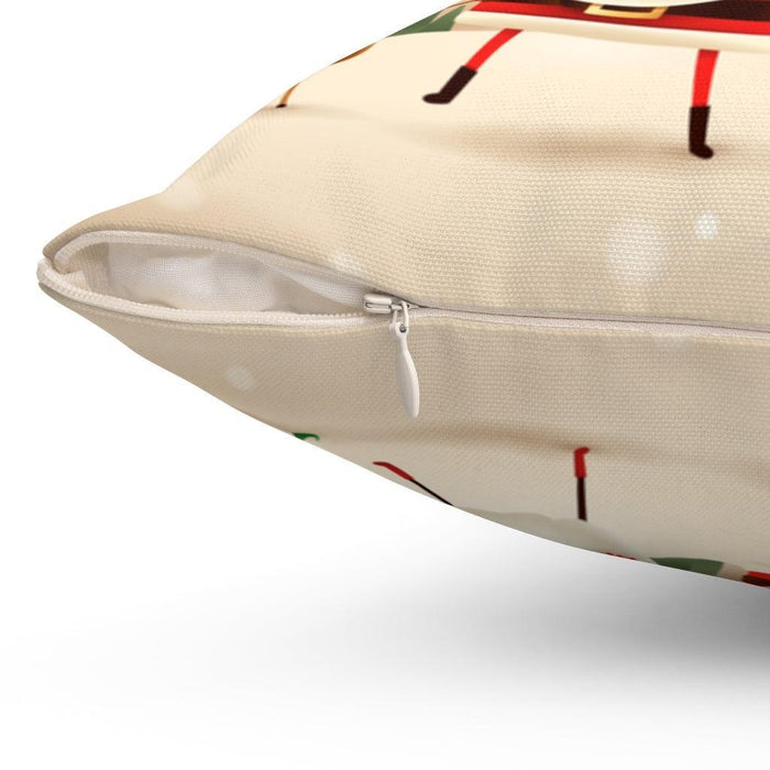 Reversible Christmas Decorative Pillowcase with Dual Print Design