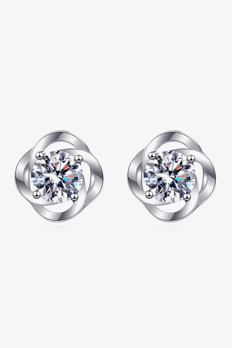 Chic Lab-Grown Diamond Silver Earrings