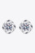 Elegant Lab-Diamond Silver Stud Earrings
