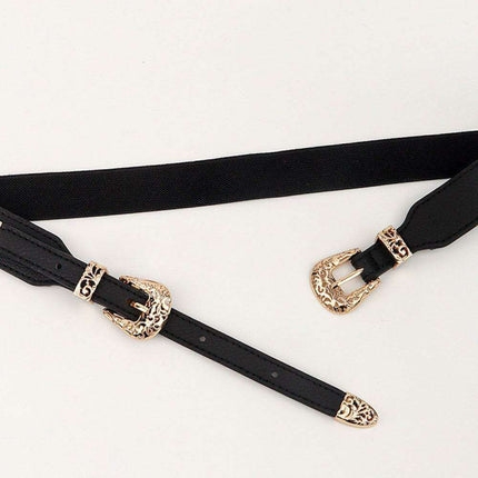 Elevate Your Style with the Double Clasp Stretch Belt