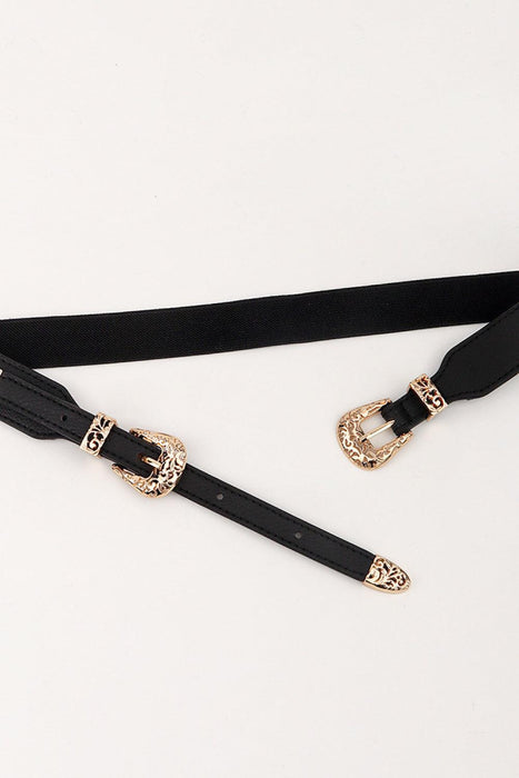 Versatile Dual Clasp Stretch Belt - Elevate Your Outfit Effortlessly