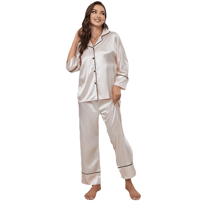 Elegant Satin Women's Pajama Set for Chic Sleepovers