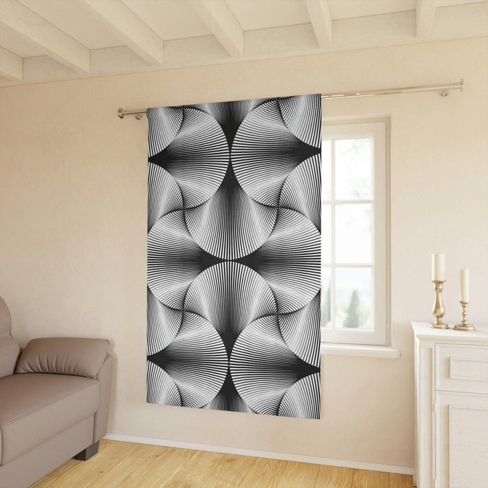 Elegant Personalized Blackout Window Curtains - Chic Abstract Design