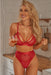Seductive Lace Bralette and Panty Set with Crisscross Design and Semi-Sheer Accents