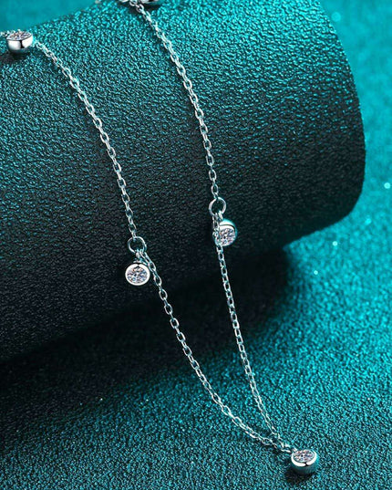Exquisite Moissanite & Rhodium-Plated Sterling Silver Jewelry Set