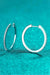Exquisite Rhodium-Plated Hoop Earrings Embellished with Moissanite