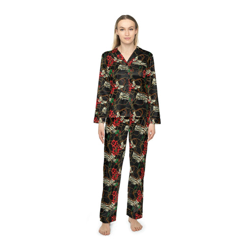 Luxurious Customized Satin Pajama Set for Women - Vero Gold Chain Design