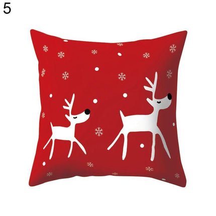 Whimsical Holiday Cartoon Pillow Cover for Festive Home Styling
