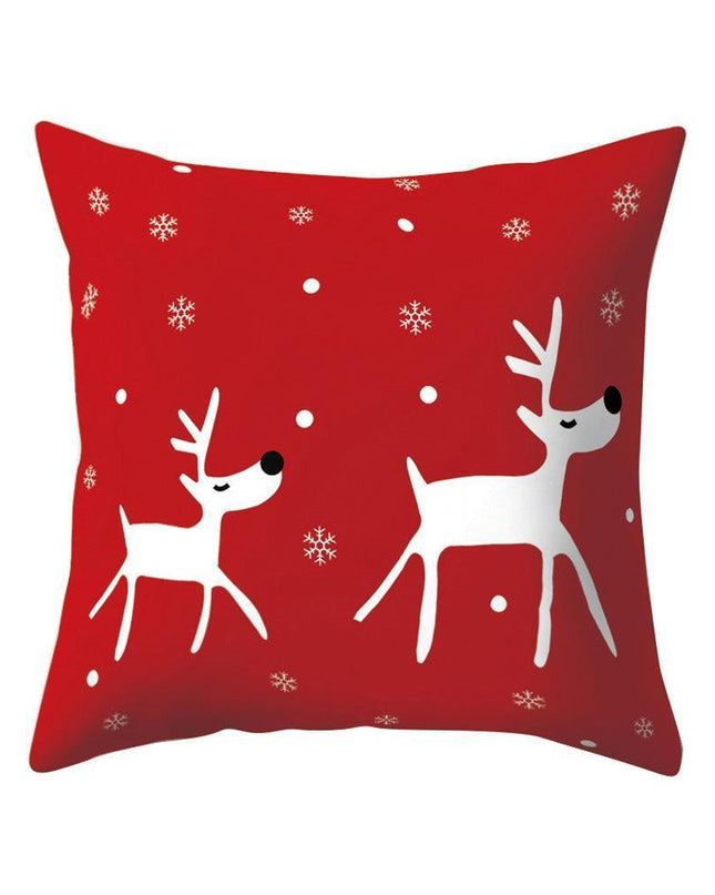 Whimsical Holiday Cartoon Pillow Cover for Festive Home Styling