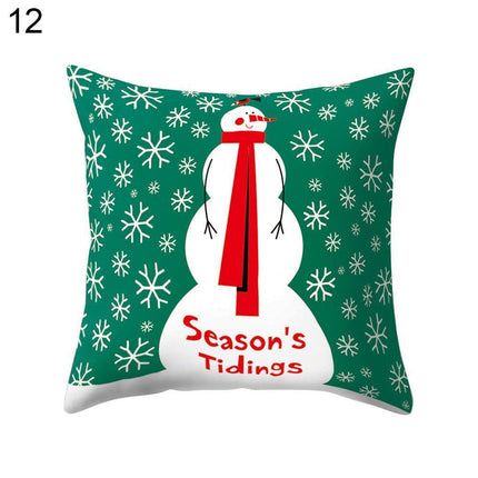 Whimsical Holiday Cartoon Pillow Cover for Festive Home Styling